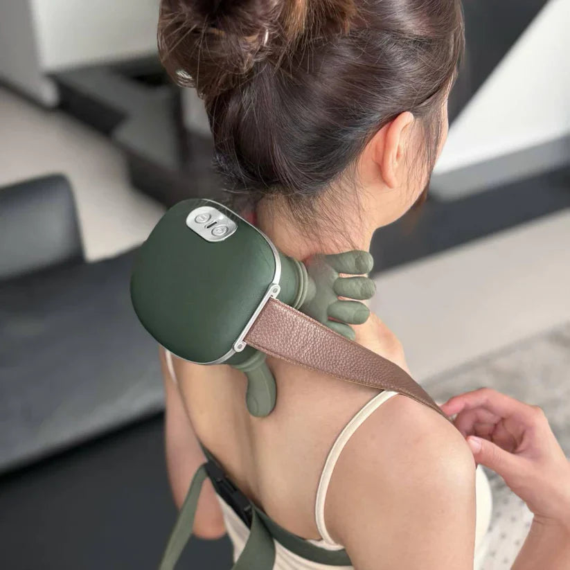 Hand-Shaped Trapezius Massager With Heat Therapy