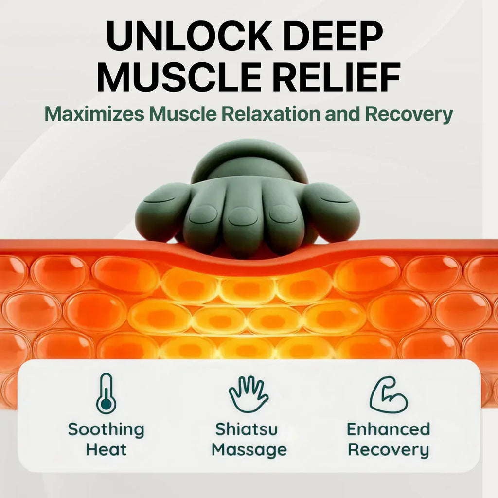 Hand-Shaped Trapezius Massager With Heat Therapy